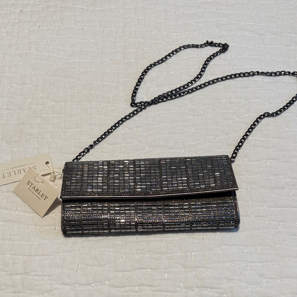 Starlet NEW silver and gold clutch